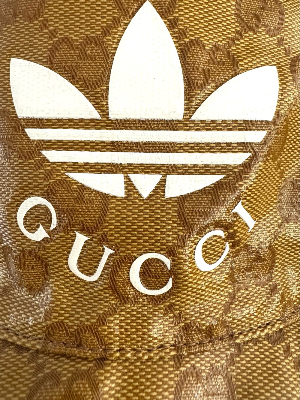 Gucci x Adidas Unisex GG Monogram Coated Canvas Bucket Hat M 58 - Picture 3 of 10